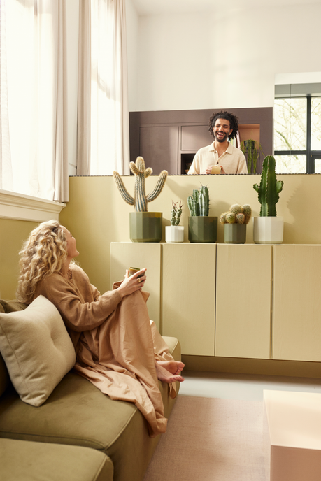 facet rond 23cm vert thé